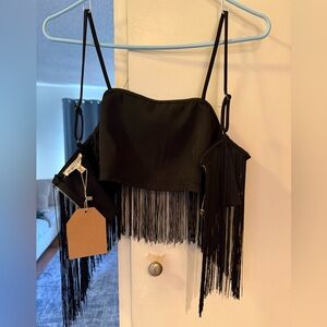 boho indie crochet tank top nwt